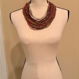 Elegant Multistrand Beaded Necklace, Bracelet and Color Necklace (3 SOLD AS SET)